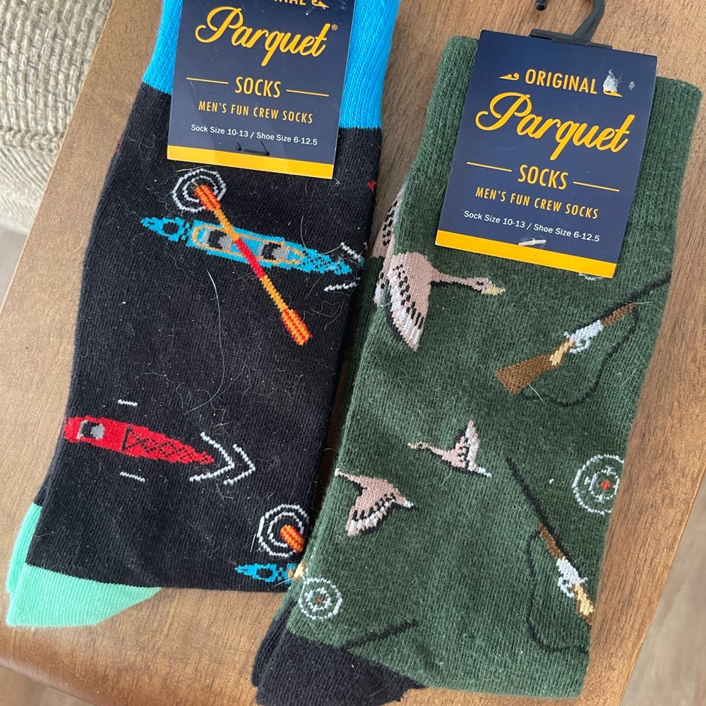 Men's Fun Crew Socks - Black & Green